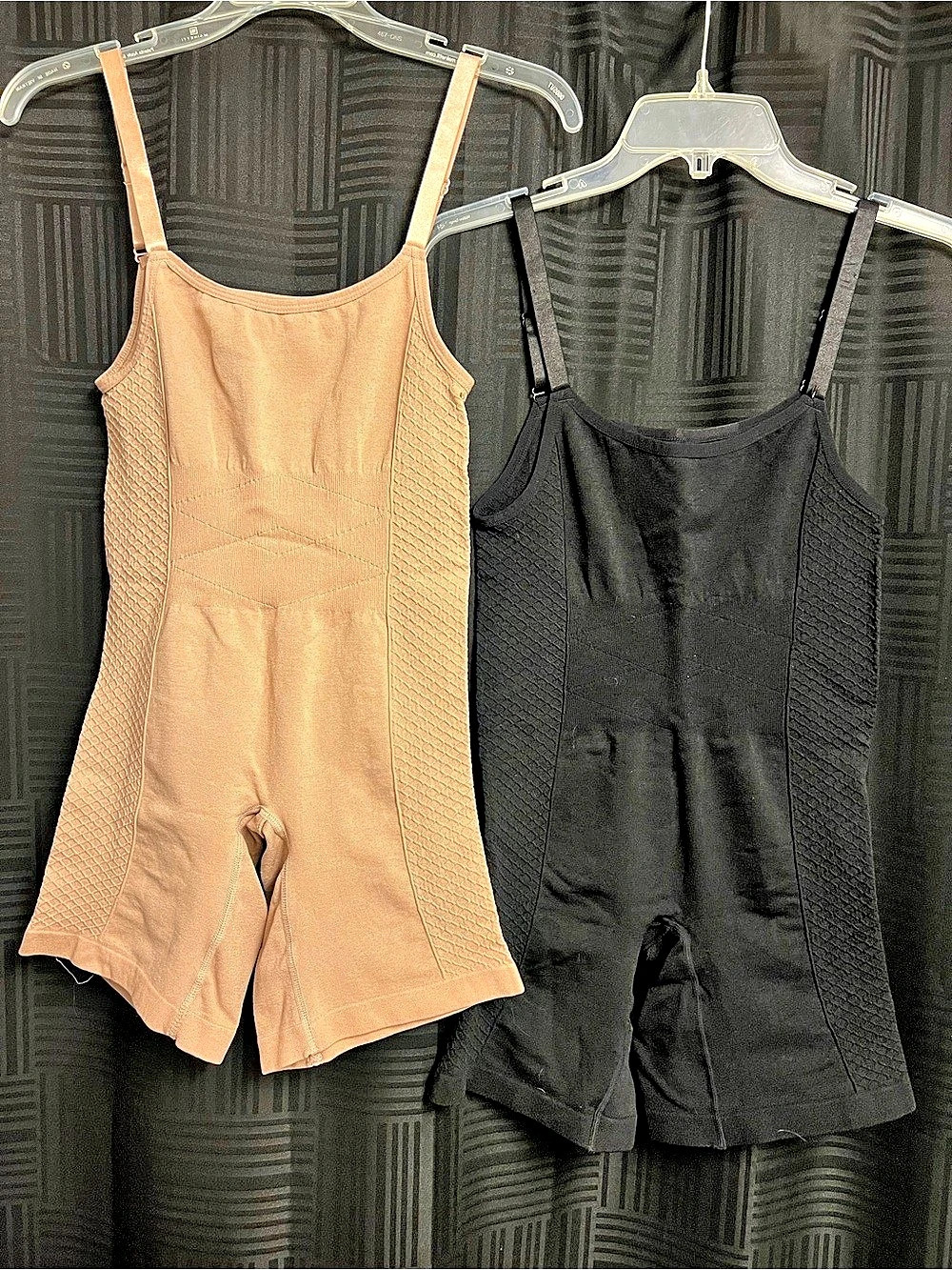 Daisy Fuentes Shapewear Bodysuit Set in Tan & Black